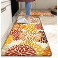 thumbnail image 1 of Orange Fall Kitchen Mats for Floor, Cushioned Anti Fatigue Memory Foam Kitchen Rugs Set of 2, Non Slip Waterproof Kitchen Runner Floor Mat, Comfort Standing Mat for Sink, Laundry, Autumn Home Decor, 1 of 3