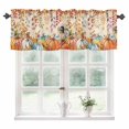 thumbnail image 1 of Orange Fall Kitchen Valances for Windows 42x12 Inch Kitchen Curtains Valances Rod Pocket Thanksgiving Orange Blue Pumpkins Botanical Bathroom Window Valances for Window Treatment Decor, 1 of 6