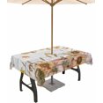 thumbnail image 1 of Orange Fall Outdoor Tablecloth with Umbrella Hole & Zipper, Thanksgiving Pumpkins Sunflowers Vintage Rectangle Tablecloth 60x120 Inch, Patio Table Cover Waterproof Table Cloth for Picnic/Party, 1 of 6
