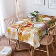 thumbnail image 1 of Orange Fall Pumpkins Tablecloth Rectangle Table Cloth 60x84 , Waterproof Tablecloth Outdoor Table Cloth, Thanksgiving Autumn Botanical Washable Table Cover for Kitchen Dining Party, 1 of 8