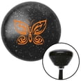 thumbnail image 1 of Orange Fancy Abstract Butterfly Black Retro Metal Flake Shift Knob with M16 x 1.5 Insert Auto Brody, 1 of 1