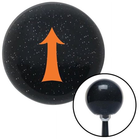 Orange Fancy Solid Directional Arrow Up Black Metal Flake Shift Knob with M16 x 1.5 Insert