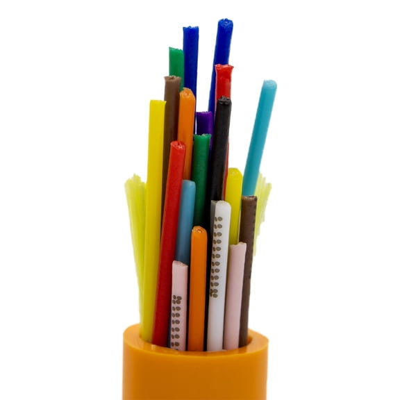 Orange Fiber Indoor Distribution Cable, 24-Fiber Multimode 62.5/125 OM1, Corning InfiniCor 300, Riser Rated, 1000ft