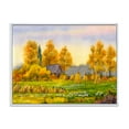 thumbnail image 1 of Orange Fields With Haystacks II 20 in x 12 in Framed Painting Canvas Art Print, by Designart, 1 of 5