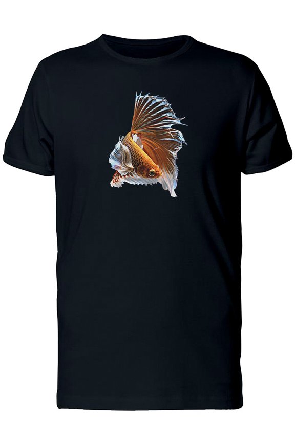 Orange Fighting Betta Fish Tee Men's -Image by Shutterstock