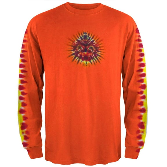 Orange Fire Shoulder Long Sleeve T-Shirt - X-Large