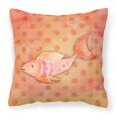 thumbnail image 1 of Orange Fish Watercolor Fabric Decorative Pillow, 1 of 1