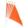 thumbnail image 1 of Orange Flag Stick, Hand Held Mini DIY Flag 8.2x5.5 Inch Triangle Pack of 20, 1 of 5