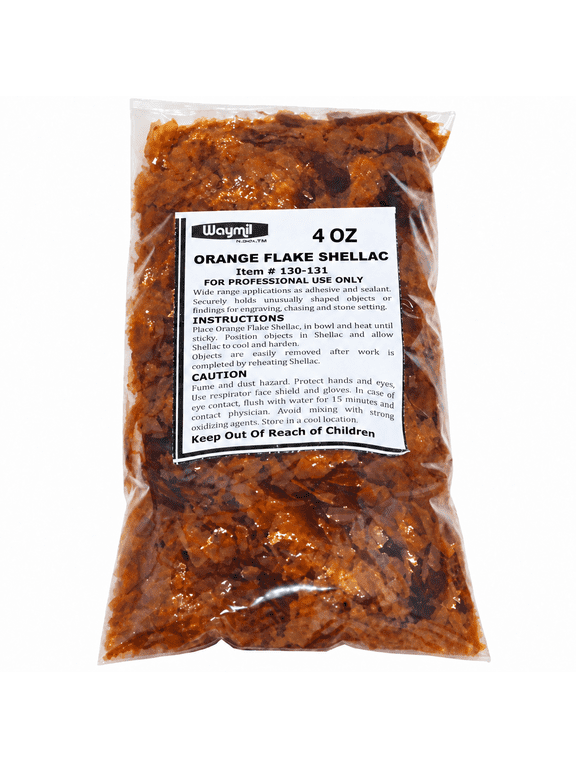 Orange Flake Shellac 4 Oz Jewelry Watchmaker Engraving Adhesive Setters Cement