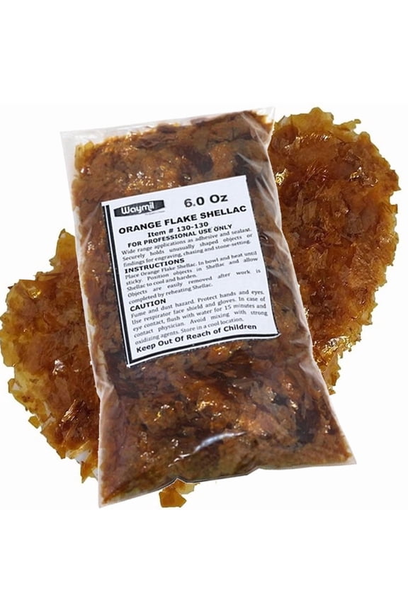 Orange Flake Shellac 6 Oz Jewelry Watchmaker Engraving Adhesive Setters Cement