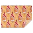 thumbnail image 1 of Orange Flaming Footballs Pattern Rectangle Tablecloth 60"x84",Waterproof Polyester Rectangle Table Cloth, Wipeable Spillproof Polyester Tablecloth for Dining, Camping, Indoor and Outdoor, 1 of 5