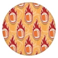 thumbnail image 1 of Orange Flaming Footballs Pattern Round Fitted Tablecloth with Elastic Edge,Dining Table Cover Waterproof,Outdoor Round Tablecloth for Camping,Dining,Indoor and Outdoor, 1 of 7