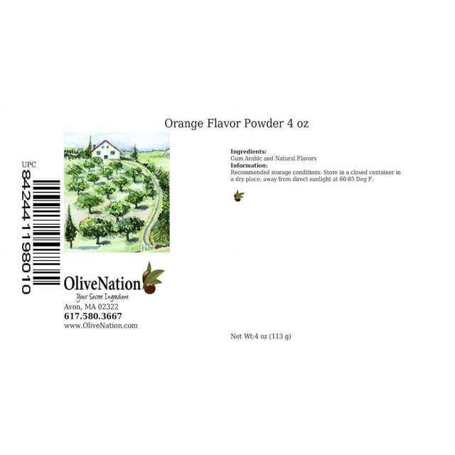 Orange Flavor Powder, Spray Dried Natural Flavors, NonGMO, Gluten Free