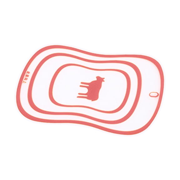 Orange Flexible Cutting Board Orange Plastic Bending Kitchen Chopping Board For Vegetables Fruits Bread 7.87Inch