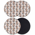 thumbnail image 1 of Orange Floral Coasters Set of 4, Absorbent Coasters for Drinks, Abstract Watercolor Flower Leaf Plant Coaster for Desk Coffee Table Protection, Home Decor House Warming Gifts 4", 1 of 8