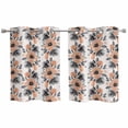 thumbnail image 1 of Orange Floral Kitchen Curtains Window Panels, Abstract Watercolor Flower Leaf Plant Insulated Window Treatment Curtain, Grommet Curtains for Bedroom/Living Room/Bathroom, 2 Piece 27.5"Wx39"L, 1 of 8