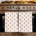 thumbnail image 1 of Orange Floral Kitchen Towels Set of 1, Rustic Leaves Flowers Country Botantical Absorbent Dish Towels for Kitchen, Microfiber Hand Towel, Quick Drying Tea Towel for Cleaning Decorative Dishcloths, 1 of 7