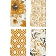 thumbnail image 1 of Orange Floral Leaves Boho Kitchen Towels Dish Towels, 18x26 Inch Farmhouse Fall Decoration Hand Towels Set of 4, 1 of 6
