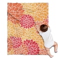 thumbnail image 1 of Orange Floral and Petal Pattern Blanket,Comfortable Soft Flannel Throw Blanket,All Season,Warm Lightweight Blankets for Sofa Bed Couch Living Room Chair,30"x40", 1 of 4