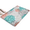 thumbnail image 1 of Orange Floral and Petal Pattern Flannel Non Slip Door Rugs,Washable Door Mats Indoor,Decorative Door Mats,Dirt-Resistant and Absorbent Doormat for Entrance,Bedroom,Kitchen,Bathroom,31.5x17in(80x43cm), 1 of 4