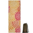 thumbnail image 1 of Orange Floral and Petal Pattern Hot Yoga Mat Towel Non Slip for Hot Yoga - Quick-Drying Yoga Mat Cover with 4 Corner Pockets with Travel Bag - Hot Yoga Towel Non Slip 74"x26", 1 of 6