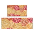 thumbnail image 1 of Orange Floral and Petal Pattern Kitchen Rugs Sets Of 2,Anti Fatigue Kitchen Mat Rugs Non Slip Washable,Decorative Kitchen Floor Mats for Kitchen,Sink,Laundry,17"x30"+17"x47", 1 of 7