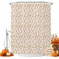 thumbnail image 1 of Orange Florals Shower Curtain Set - 48" x 72" Washable Bathtub Curtain with 12 Hooks, Cottagecore Vine Leaves Minimalist Waterproof Fabric Stall Shower Curtains for Bathroom/Bathtub Décor, 1 of 8