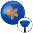 thumbnail image 1 of Orange Flower - Daisy Blue Retro Metal Flake Shift Knob with M16 x 1.5 Insert Auto, 1 of 1