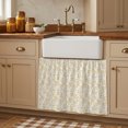 thumbnail image 1 of Orange Flower Leaf Cabinet Curtains 28"W x 35"L, Botanical Plant Floral Tree Branch Under Sink Skirt for Bathroom Vanity Kitchen Self Adhesive, Dust-Proof Privacy Curtain for Closet Shelves, 1 of 9