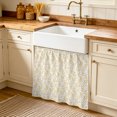 thumbnail image 1 of Orange Flower Leaf Cabinet Curtains 35"W x 35"L, Botanical Plant Floral Tree Branch Sink Skirt for Bathroom Vanity Kitchen Self Adhesive, Dust-Proof Privacy Curtain for Shelves Closet Laundry Pantry, 1 of 9