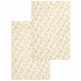 thumbnail image 1 of Orange Flower Leaf Kitchen Dish Towels for Drying Dishes Set of 2, Botanical Plant Floral Tree Branch Waffle Weave Microfiber Hand Tea Bathroom Towels Quick Dry & Absorbent Towel 15.7x23.6, 1 of 7