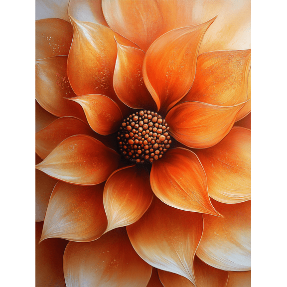 Orange Flower Petal Canvas Wall Art Perfect for Living Room Bedroom Dining Room Office and Hallway Decoration.