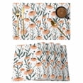 thumbnail image 1 of Orange Flower Placemats Set of 6 Abstract Daisy Simple Patterns Fruit Place Mats Indoor Wipeable Table Mats Washable Cloth Dining Table Placemats for Kitchen Holiday Party Home Decor 13x19 Inch, 1 of 9