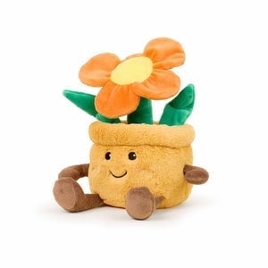 Orange Flower Pot Warmies Cozy Plush Heatable Lavender Scented Stuffed Animal