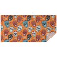 thumbnail image 1 of Orange Flower Skull Pattern Rectangle Tablecloth 60"x120",Waterproof Polyester Rectangle Table Cloth, Wipeable Spillproof Polyester Tablecloth for Dining, Camping, Indoor and Outdoor, 1 of 6