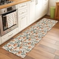 thumbnail image 1 of Orange Flowers Runner Rugs 2x6 ft Daisies Abstract Linen Texture Washable Hallway Rugs Non-Slip Floor Mats Absorbent Carpet Bedside Runners for Bedroom Kitchen Bathroom Laundry Room, 1 of 9