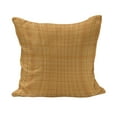 thumbnail image 1 of Orange Fluffy Throw Pillow Cushion Cover, Striped Fiber Texture Image Abstract Thin Lines Complex Grid in Vintage Design Print, Decorative Square Accent Pillow Case, 26" x 26", Orange, by Ambesonne, 1 of 5