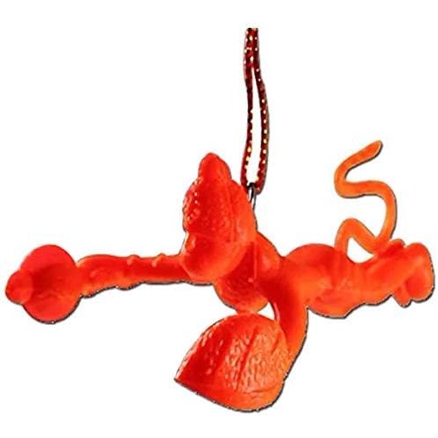 Orange Flying Lord Hanuman Ji Idol Car Mirror Hanging, Wall And Door