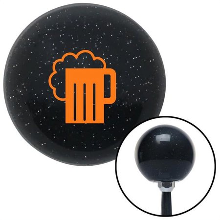 Orange Foaming Mug Black Metal Flake Shift Knob with M16 x 1.5 Insert Shifter Auto