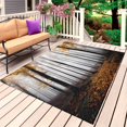 thumbnail image 1 of Orange Forest Outdoor Rug for Patio/Deck/Porch, Non-Slip Large Area Rug 6 x 9 Ft, Vintage Foggy Woods Tree Mysterious Indoor Outdoor Rugs Washable Area Rugs, Reversible Camping Rug Carpet Runner, 1 of 8