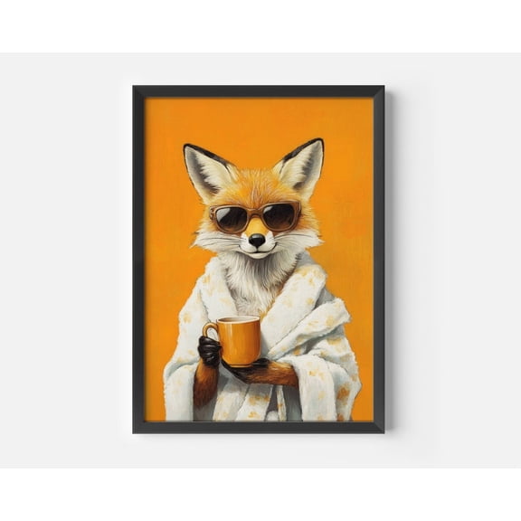 Orange Fox Animal Wall Art Poster Decor Unframed Paper Print