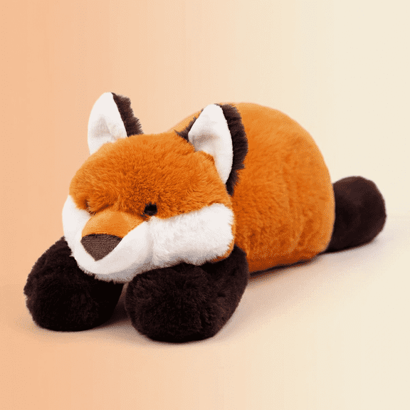 Orange Fox Plush Pillow, 22in Oversized Soft Cuddle Pillow, Cute Decorative Pillow for Bedroom, Living Room and Office