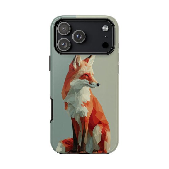 Orange Fox Two Tone Artwork Case for iPhone 17 16 15 14 13 12 11 Pro Max