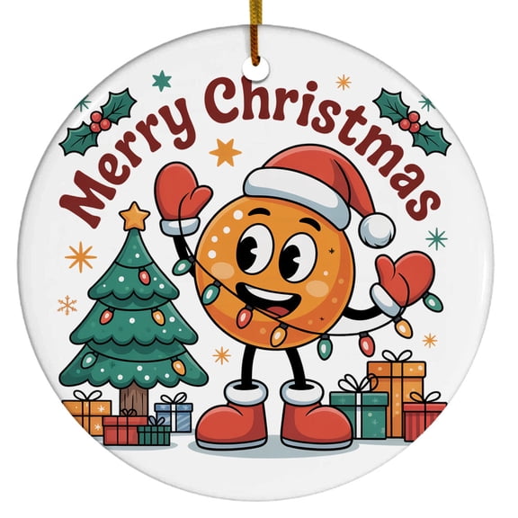 Orange Fruit Christmas Ornamen, Orange Merry Christmas Ornament, Fruit Xmas Tree Decor Ornaments 2025, Gift for Fruit Lovers