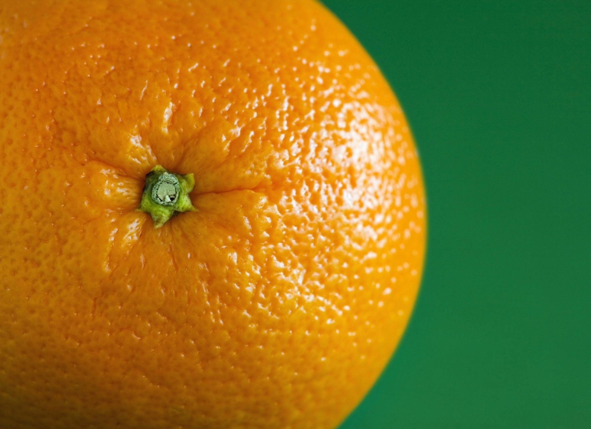 Orange Fruit On Green Background Canvas Art - Steven Raniszewski Design Pics (36 x 26)