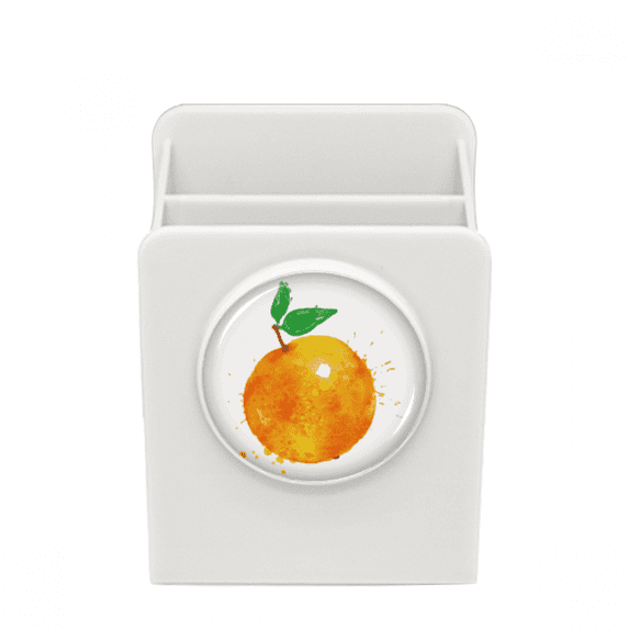 Orange Fruit Watercolor Illustration Pattern Desk Pencil Holder Cup Pen Organizer