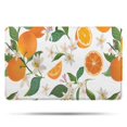 thumbnail image 1 of Orange Fruits Flowers White Pattern Bathroom Rugs Mat,Non Slip Microfiber Bathroom Rug,Rubber Backing,Soft Bathroom Mats for Bathroom Floor,Tub and Shower,20x32in(50x80cm), 1 of 5