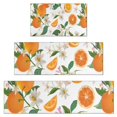 thumbnail image 1 of Orange Fruits Flowers White Pattern Kitchen Rugs Sets Of 3,Kitchen Runner Rugs Non Skid Washable,Decorative Kitchen Floor Mats for Kitchen,Sink,Laundry,17"x30"+ 17"x47" + 17"x59", 1 of 6
