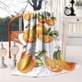thumbnail image 1 of Orange Fruits Food Flannel Blankets Plush & Cozy Bed Blanket for Winter Autumn,40x50 Inch Beautiful Bed Throw Blanket Christmas Easter, 1 of 5