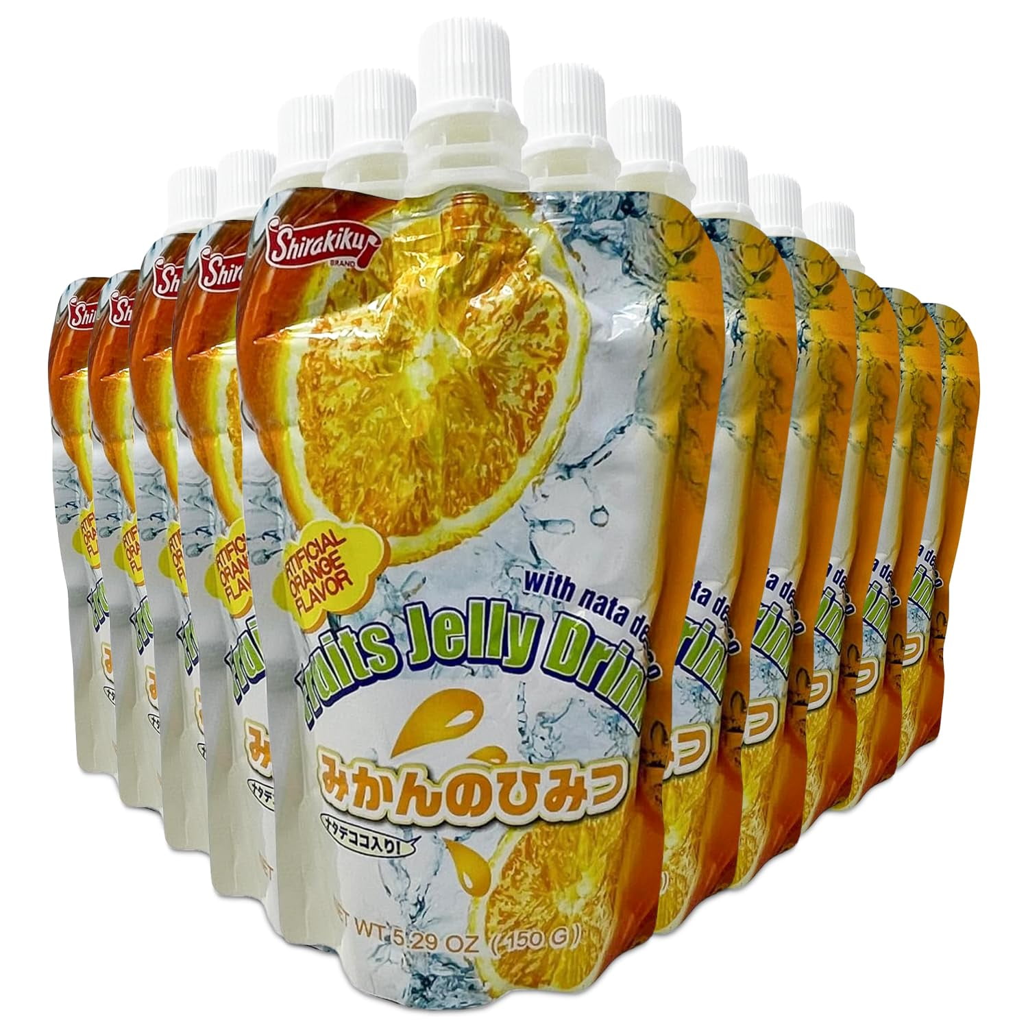 Orange Fruits Jelly Drink Water, Sugar, Nata De , Juice Artificial
